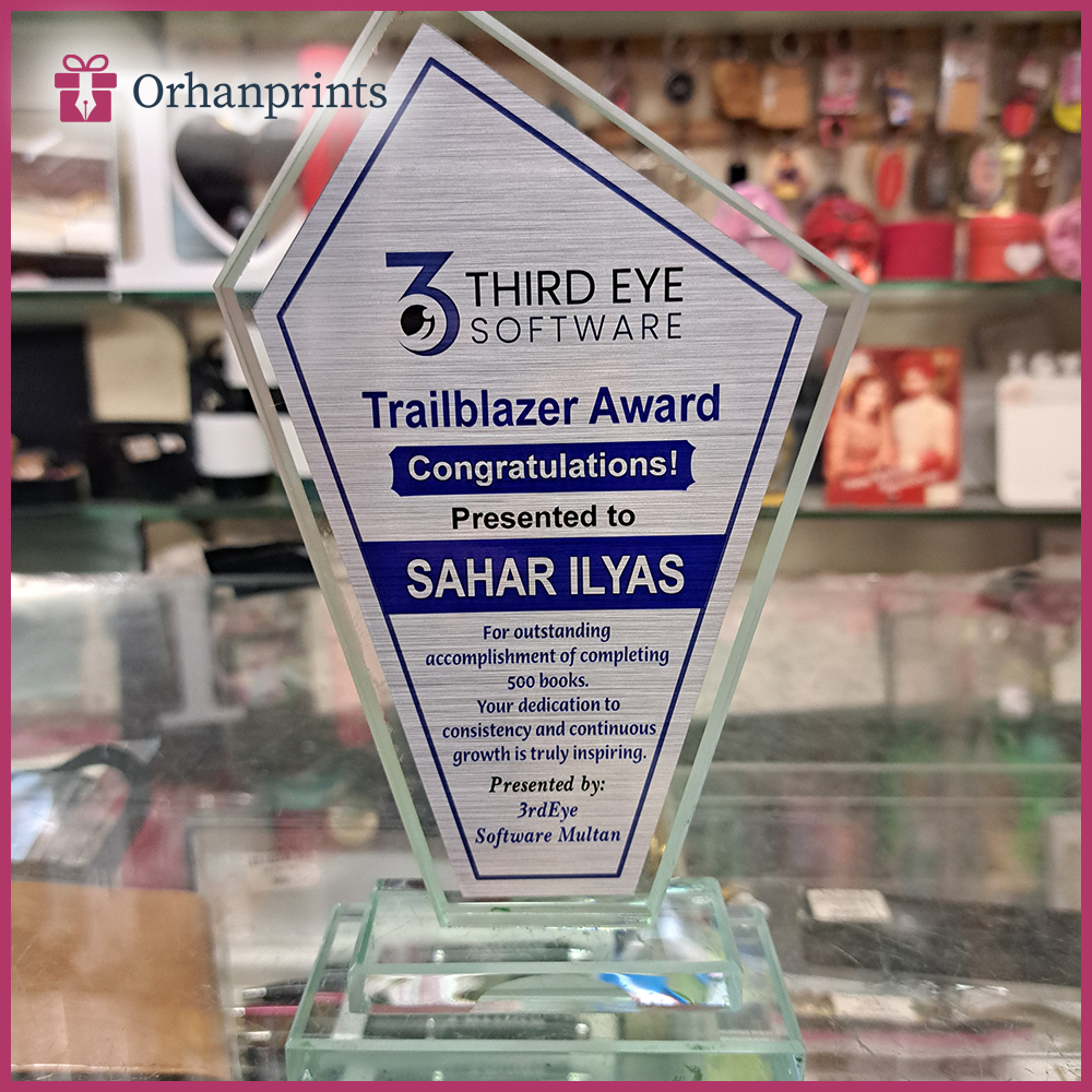 custom trophy printing in multan